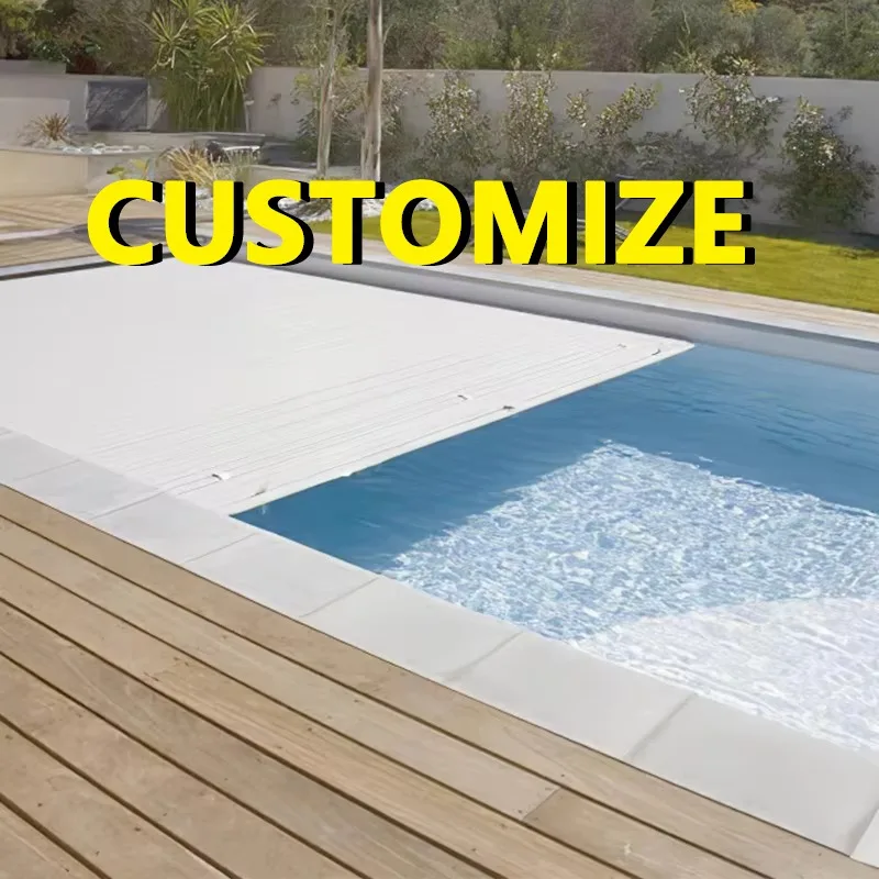 Any Size Custom Automatic Roller Pool Cover Aluminum Track Solar Powered Electric Heat Insulation Pool Protection Cover Outdoor