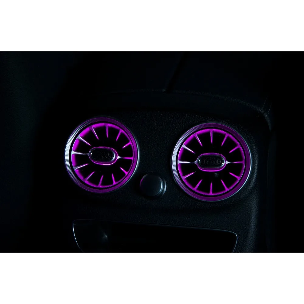 unique HYDAUTOA  3 CoLOrs Rear Air Conditioning Vent LED Turbine with Ambient Lightfor Mercedes Benz C Class W205 2015-2021