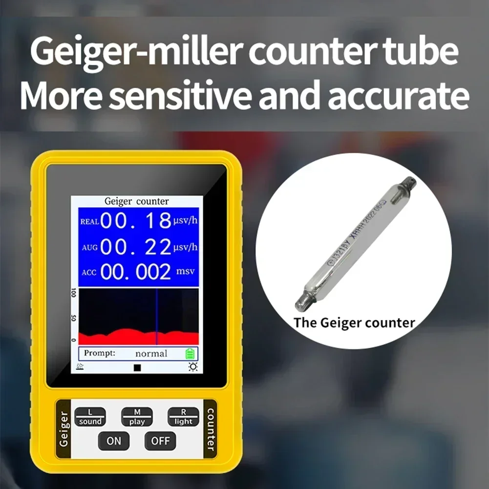 BR-9C Geiger Counter Nuclear Radiation Detector Personal Dosimeter X-ray Beta Gamma Detector LCD Radioactive Tester Real Time