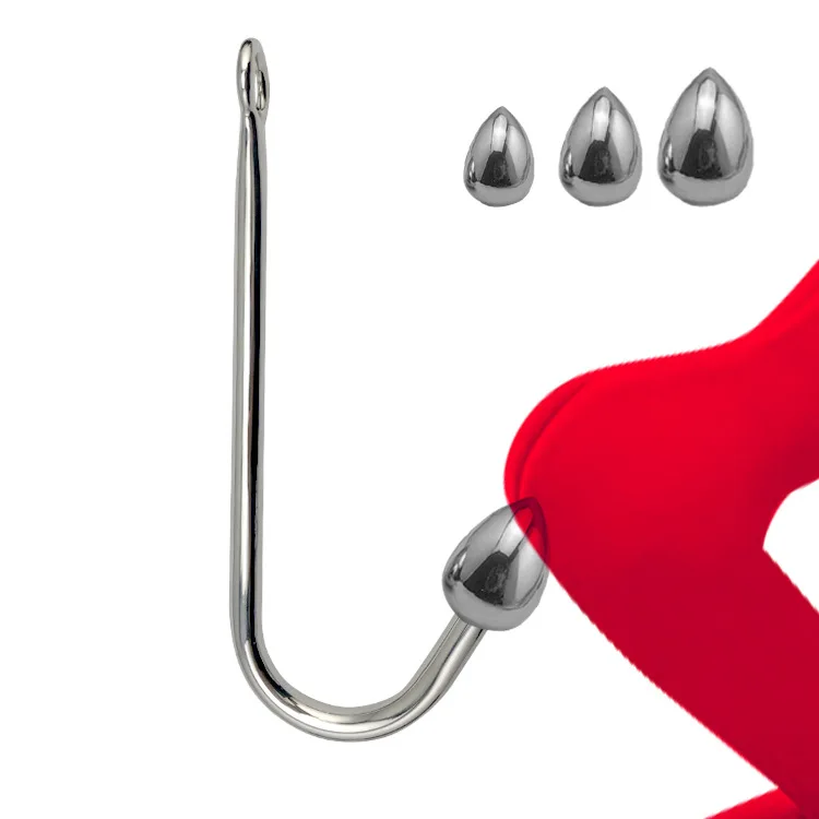 Metal Stainless Steel Vestibular Anal Hook Triple Ball Hook Anal Plug Orgasm Anal Dilator for Men and Women Adult Erotic Sex Toy