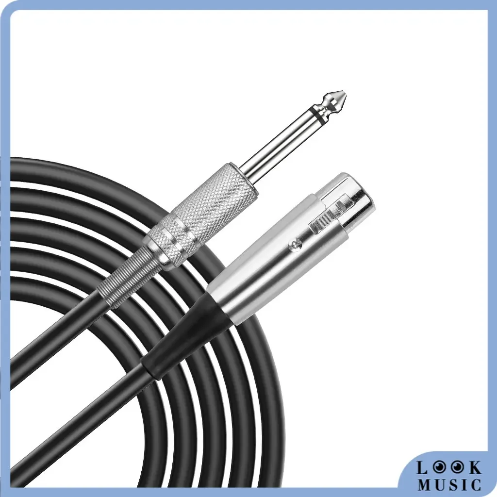 LOOK 6.35mm 1/4 inch Male TS Jack To XLR 3 Pin Plug Audio Cable Mic Adapter Cord For Microphone Speaker Amplifier Electric Piano