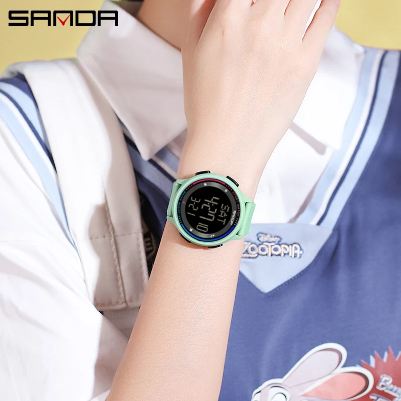 Sanda Children Students Fashion Electronic Watch Outdoor Sports Clock Outdoor Sports Stopwatch Watch Waterproof Mode Man Watches