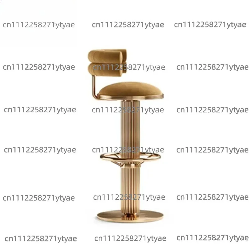 Luxury Design Velvet Adjustable Contemporary Round Stool Swivel Stainless Steel Base
