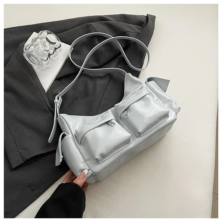 2026 Frühling Neue Einfache und Vielseitige Pendler-Tasche für Damen Hochwertige Textur Pendler-Umhängetasche mit Zwei Fächern – Detail 20