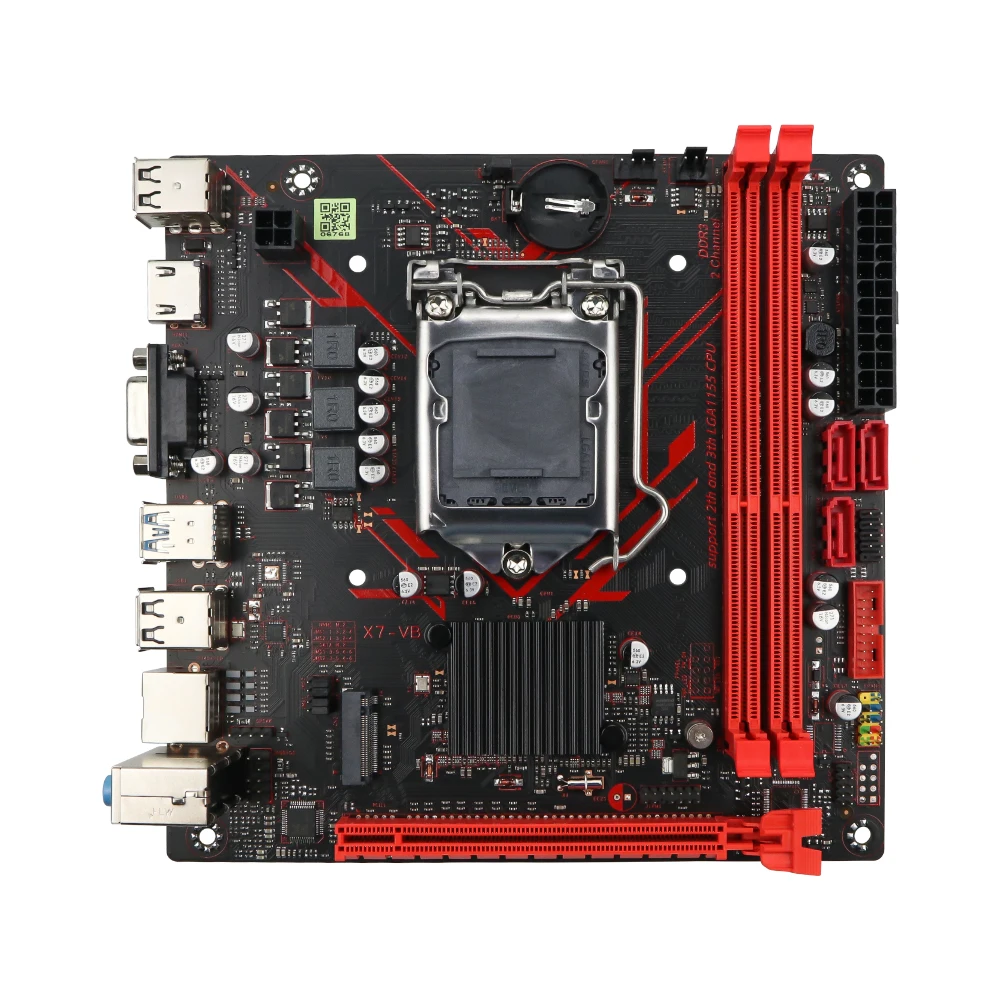 MOUGOL H61M Motherboard M.2 NVME PCIEx16 DVI Supports Dual-channel DDR3 RAM Intel Core 2/3 Gen CPU LGA1155 for Gaming Computer