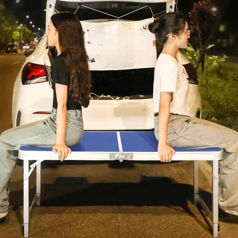 

Folding table stall folding outdoor portable lifting work table camping picnic night market folding table and chairs
