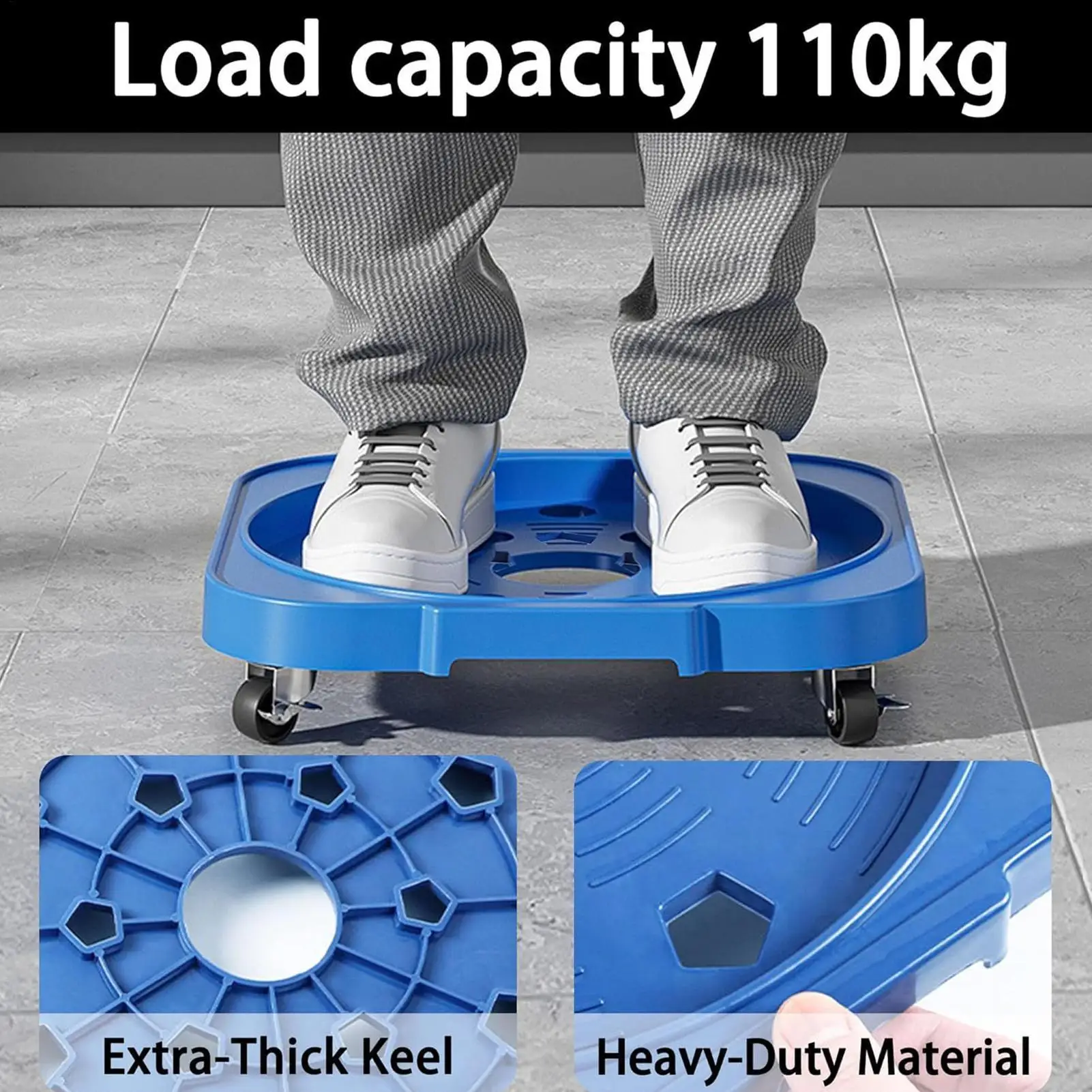 

Многофункциональная тележка-подставка для ведер с поворотными колесами на 360 градусов и тормозной системой, для ведер объемом 5 галлонов