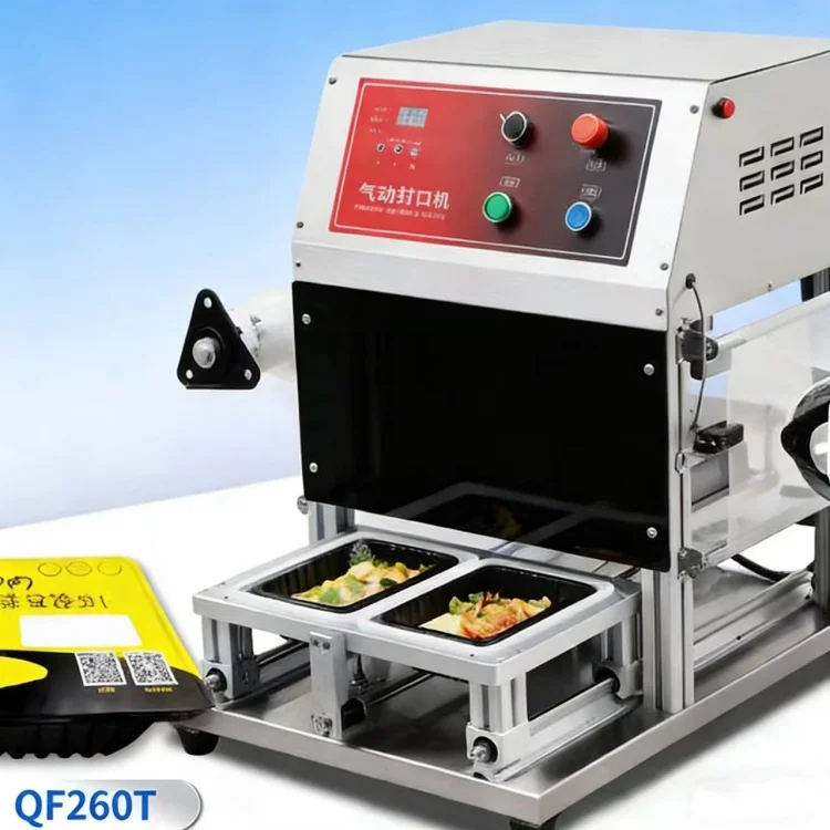 Automatic 2/4 Sealing Tray Sealer Multi-Function Small Plastic Food Container Packing Machine