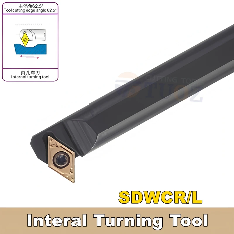 

TUOZ SDWCR SDWCR Internal Turning Tool Holder S10K S12M S14N S16Q S20R S25S SDQCR07 SDQCL07 SDWCR11 SDWCL11 Cnc Lathe Cutter Bar