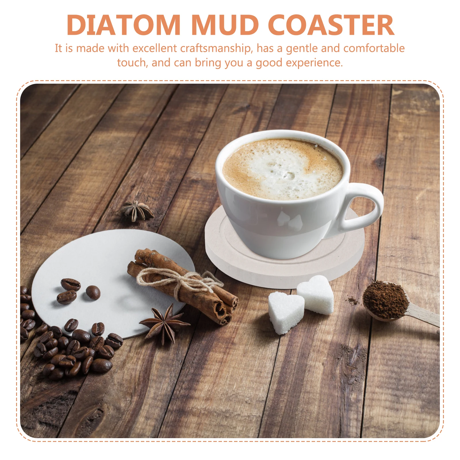 

2pcs Coaster Set Cup Mats Absorbent Coasters Coffee Coaster Plate Pad Heat Insulation Table Placemat Home Hotel Shop Decor