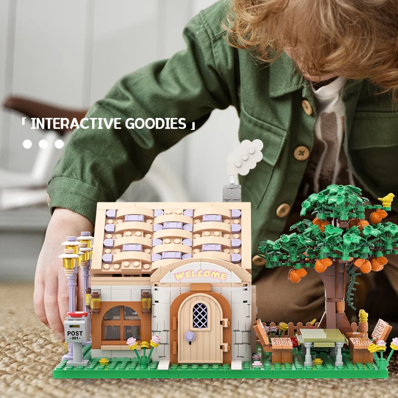 Stadt Street View Serie DIY Cottage Shop Bausteine Set Haus Villa Modell MOC Ziegel Kinder Montage Spielzeug Geschenke Für Mädchen