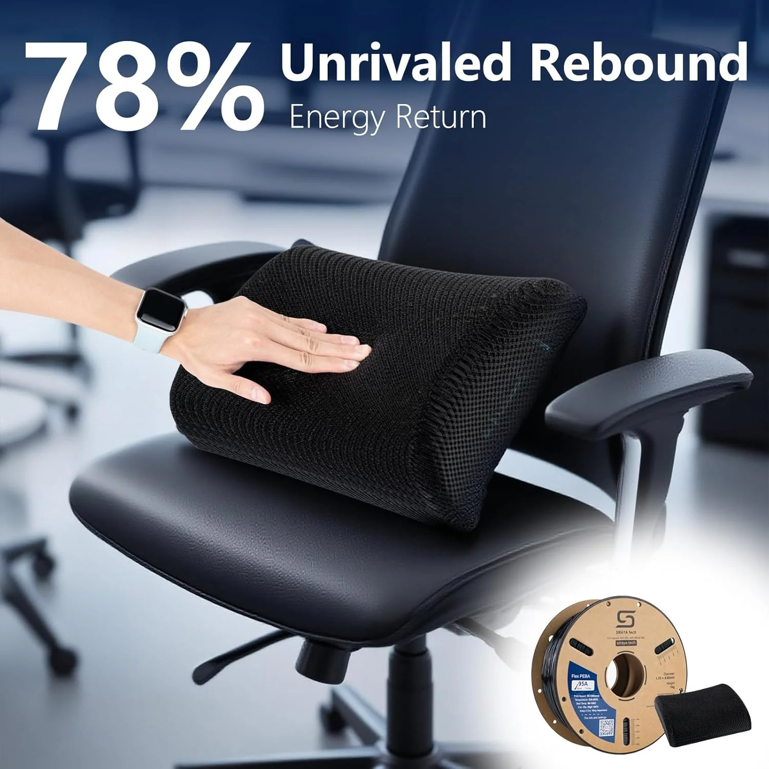 PEBA Filament Flexible Rebound PEBA 95A Elastic filament for SIRAYA TECH TPU 95A 3D Printing Filament