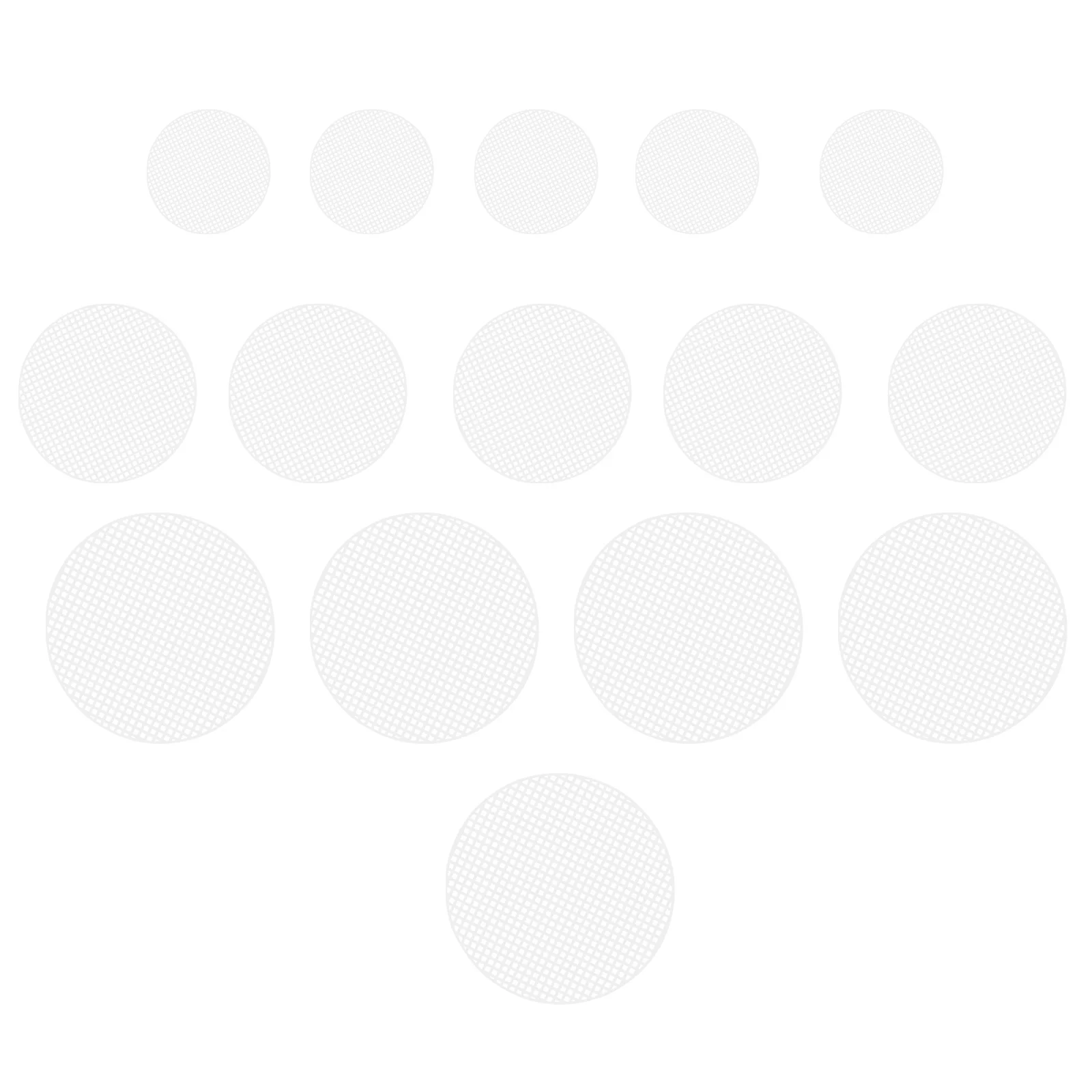 

15Pcs Plastic Round Grid Sheets White Durable Mesh Pads Multifunctional DIY Grid Coasters Plant Pot Bottom Support Craft