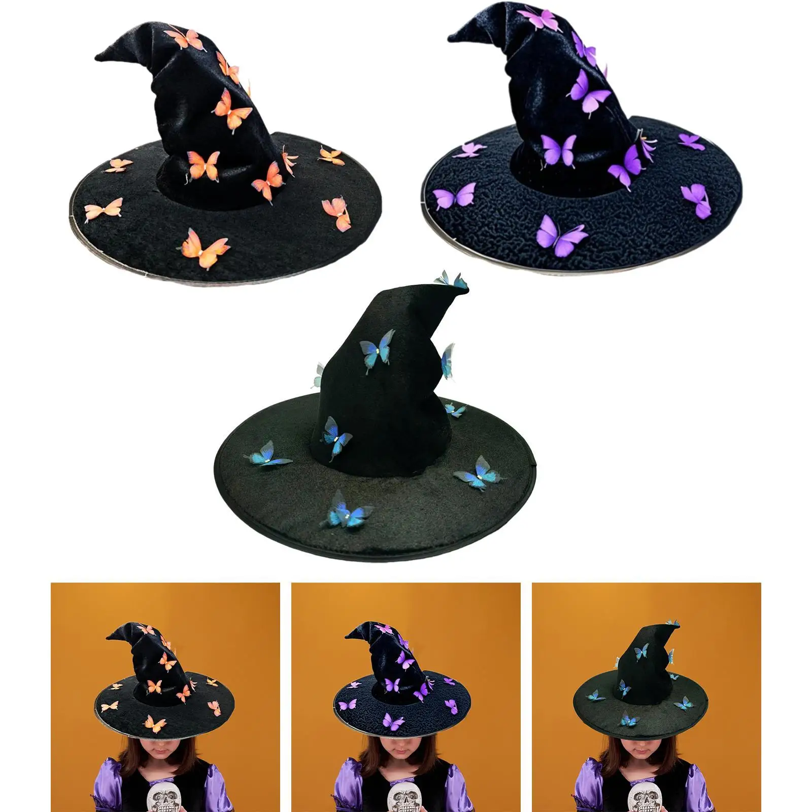 할로윈 마녀 모자 여성 장식 성인 모자 카니발을위한 마녀 의상 모자