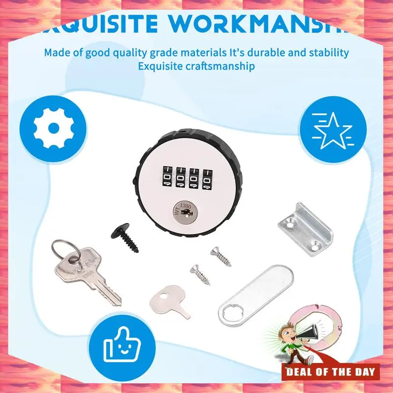 24-Hour Delivery Combination Cabinet Cam Lock 4 Digital Keyless Drawer Door Gym School Locker With Key Reset