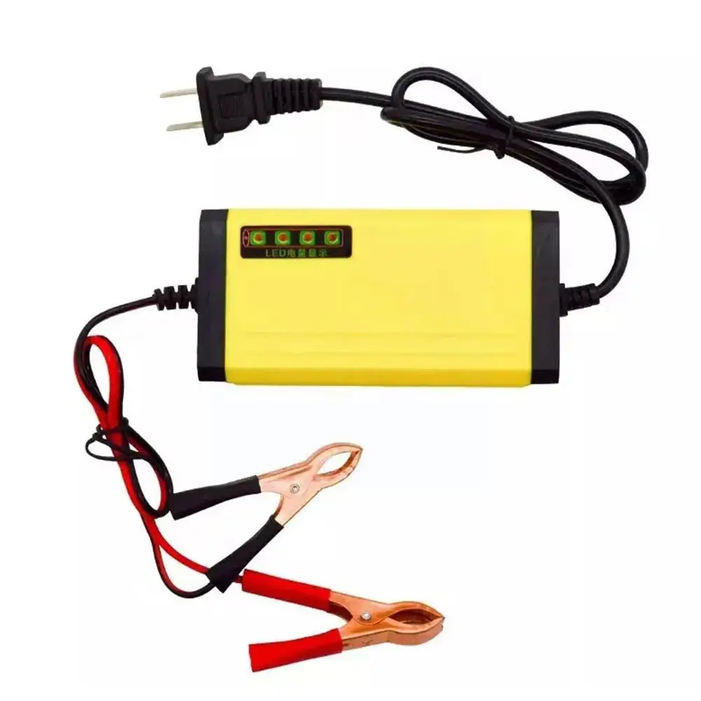 12v 2a Car Battery Charger Led Display Motorcycle Batteries Power Charge Short Circuit For 12v 12ah 14a Lead-aci