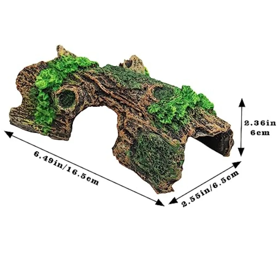 الناسك كراب تسلق لعبة حوض السمك بيتا الأسماك مخبأ الكهوف الراتنج جوفاء شجرة جذع Orment خزان أو حوض السمك الزينة تسلق