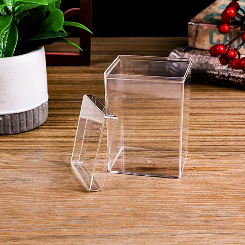 Rectangular Highly Transparent Storage Boxes Food Gifts Candy Packaging Artifacts Dustproof Display Boxes Home Desktop Storage