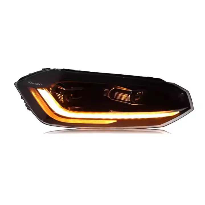 Plug and Play Volkswagen Polo Headlights Assembly 11-18 Modification LED Lens Daytime Running Lights Flowing Turn Signal Lights