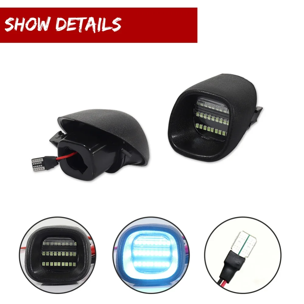 أضواء رقم لوحة الترخيص الخلفية LED للسيارة خالية من الأخطاء لسيارة شيفروليه بليزر S10 لاقط لجيم سي جيمي سونوما لـ Oldsmobile Bravada