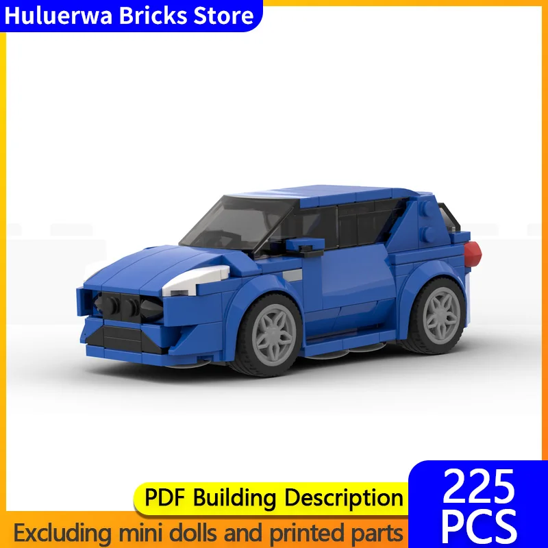 

Модель скоростного гоночного автомобиля MOC, строительные кирпичи, Fiesta ST-line Mk8, маленький спортивный автомобиль, модульная технология, детские праздничные подарки, игрушки