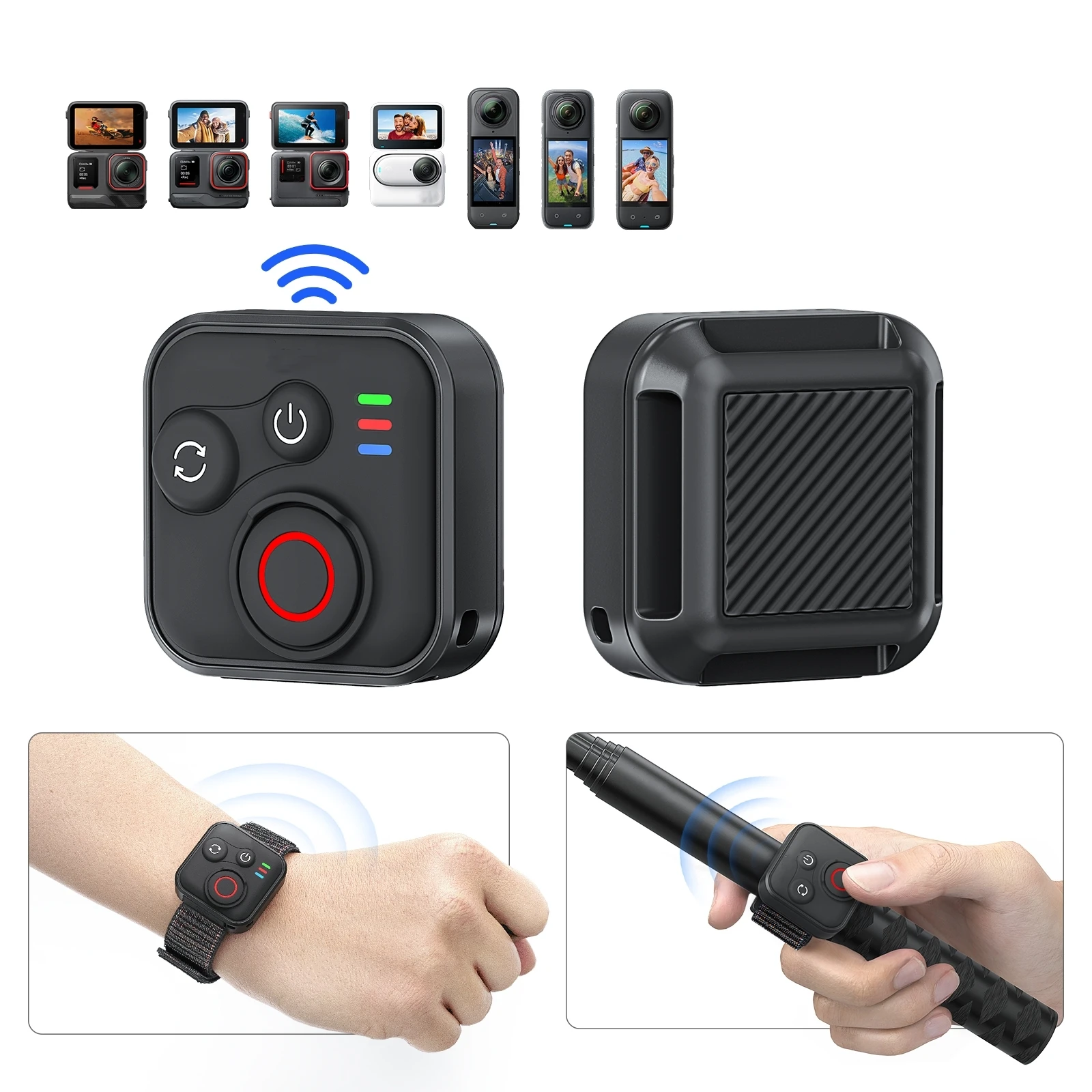 Remote Control For Insta 360 X5 X4 X3 ACE PRO2 GO 3S Sports Camera Bluetooth-compatible Remote Control with Charging Cable