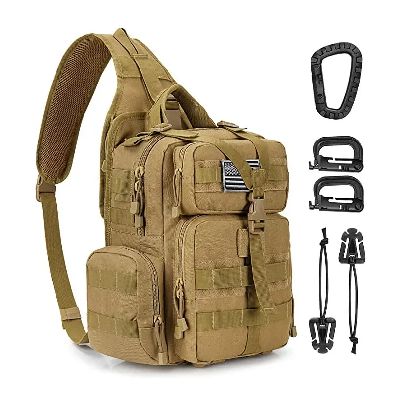 Tactical Chest Sling Bag Hunting Gun Holster Backpack Outdoor Camping Hiking Molle Pouch Climbing Fishing Bag