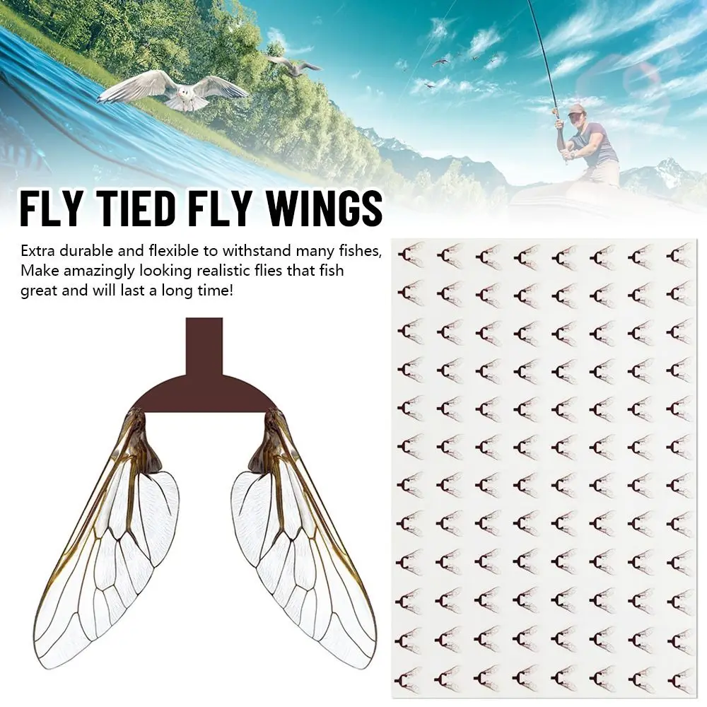 Fishing Tying Materials Mayfly Bottle Fly Fishing Tying Synthetic Stonefly Insect Wings Pre-cut Realistic Fly Wing