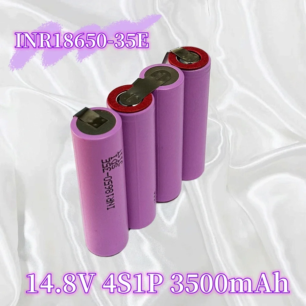 7.4V-24v 3.5Ah series connection 18650 battery pack, INR18650-35E 3500mAh 24v screwdriver  customized battery