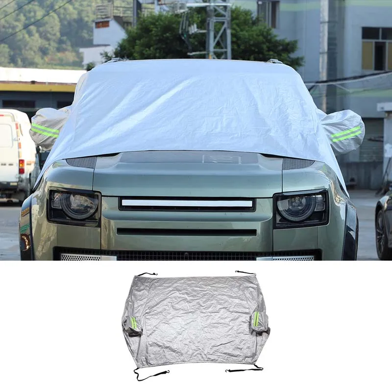 For Land Rover Defender 110 2020-2023 Outdoor Front Glass Snow Block Cover Waterproof Windshield Sun Visor Kit Trim 214*150cm