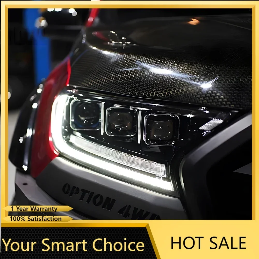

Upgraded Car Front Lamps For Ford Ranger 2016-2020 LED Auto Headlights Assembly Dynamic 3 Projector Lens Tool Car Accessories