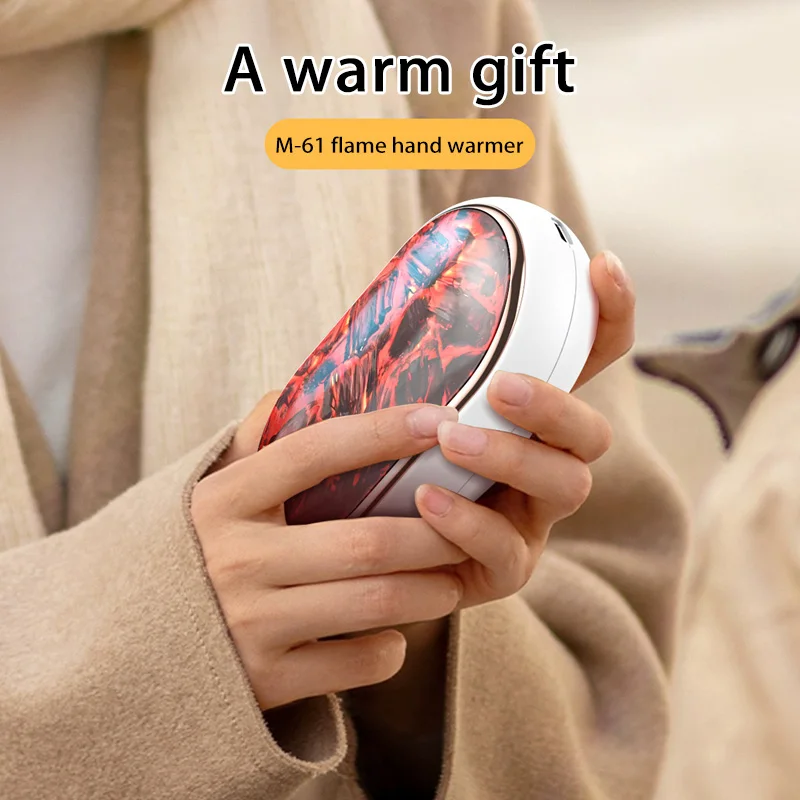 Xiaomi Hand Warmer Rechargeable Hand Warmer Portable Charcoal Fire Atmosphere Light Hand Warmer for Camping Gifts Skiing