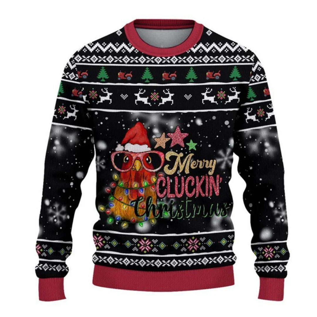 動物 3D プリント醜いクリスマススウェットシャツ 3D プリント秋のファッションスウェットシャツ Y2K 子供用パーカー男性と女性のスウェットシャツ