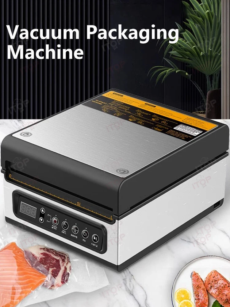 ITOP Chamber Vacuum Sealer -95kpa 254mm Sealing Length Household/ Commercial Chamber Vacuum Sealer Machine Long Service Life