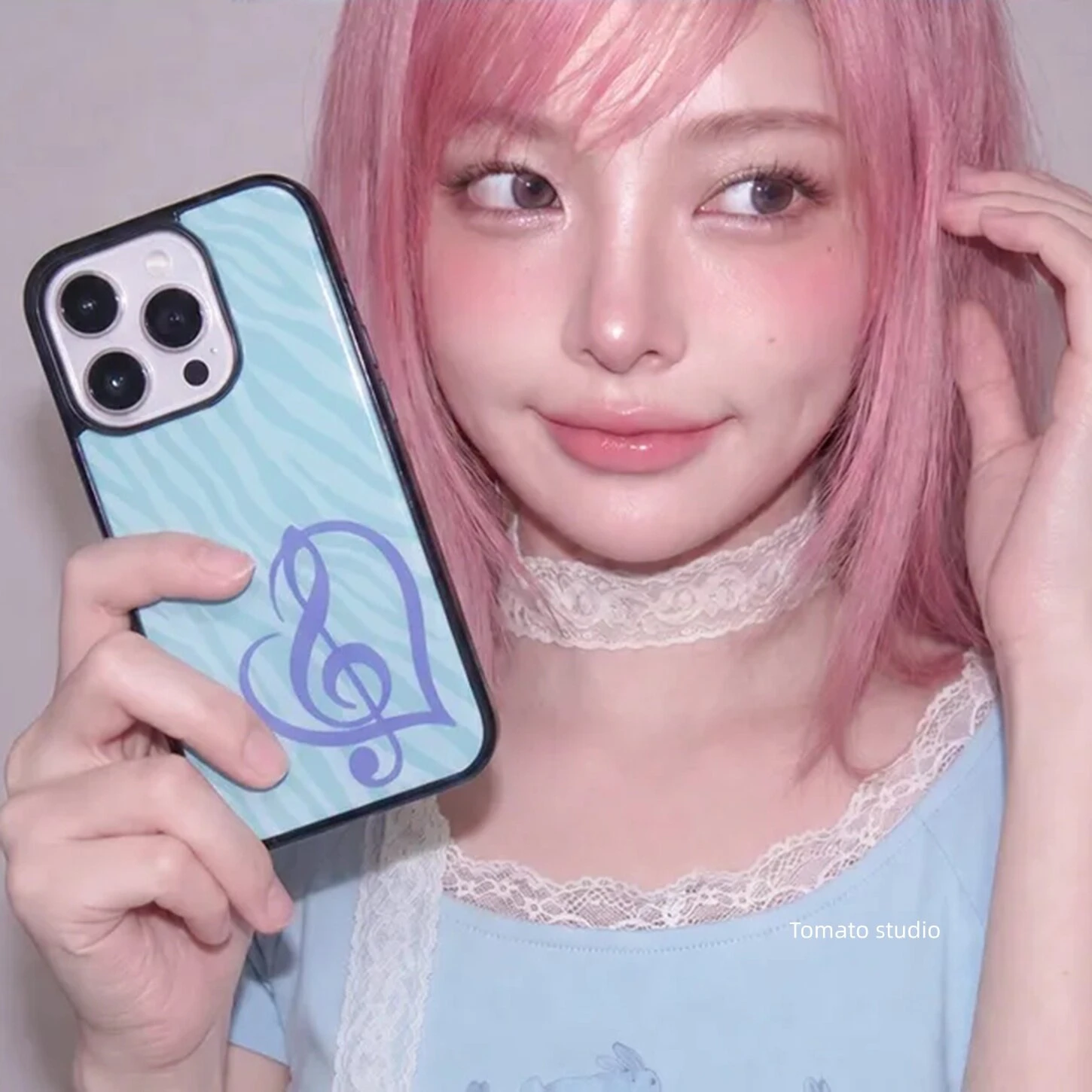 Korea Water Ripple Love Musical Note Y2K Phone Case For Samsung S23 FE S24 Plus S26 Ultra S25 Edge Anti Drop Silicone Back Cover