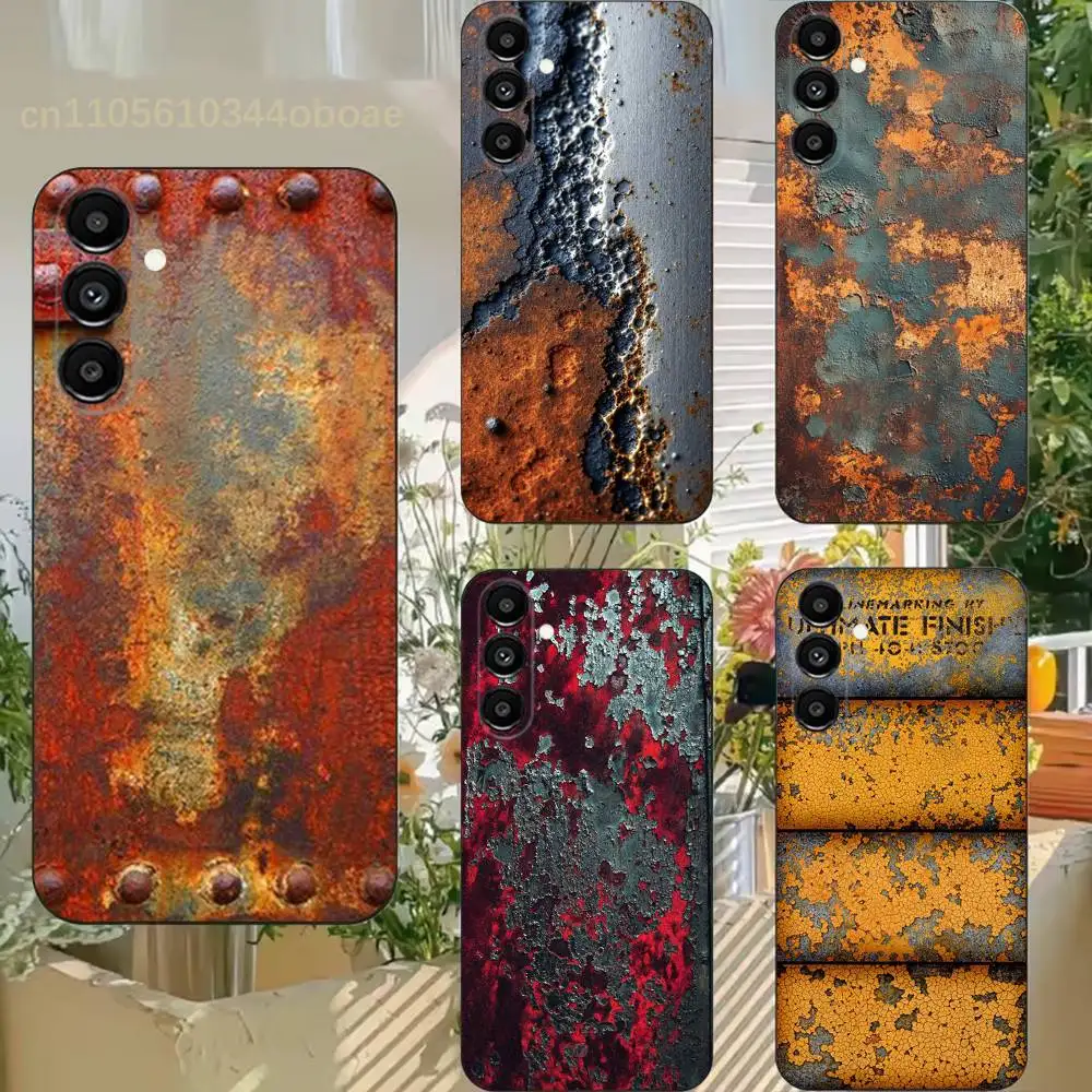 Industrial Style Rusty Phone Case For Samsung S25,24,21,22,23,20,S30,Ultra,Plus, Fe,5G Silicone Cover