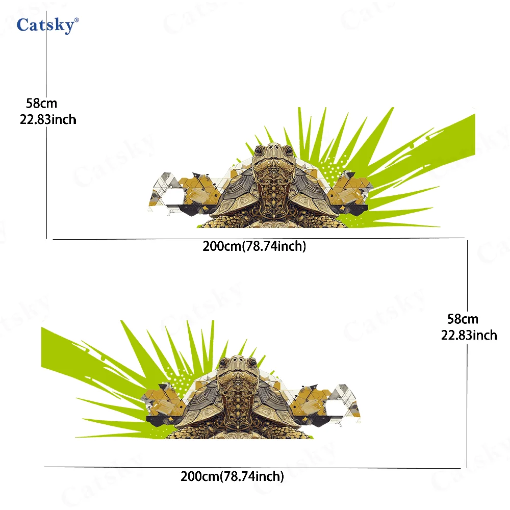 Large Cartoon Sea Turtle Car Decals, Cool Vinyl Decal Car Graphics Body Stickers, Suitable for Cars.car Vinyl Wraps