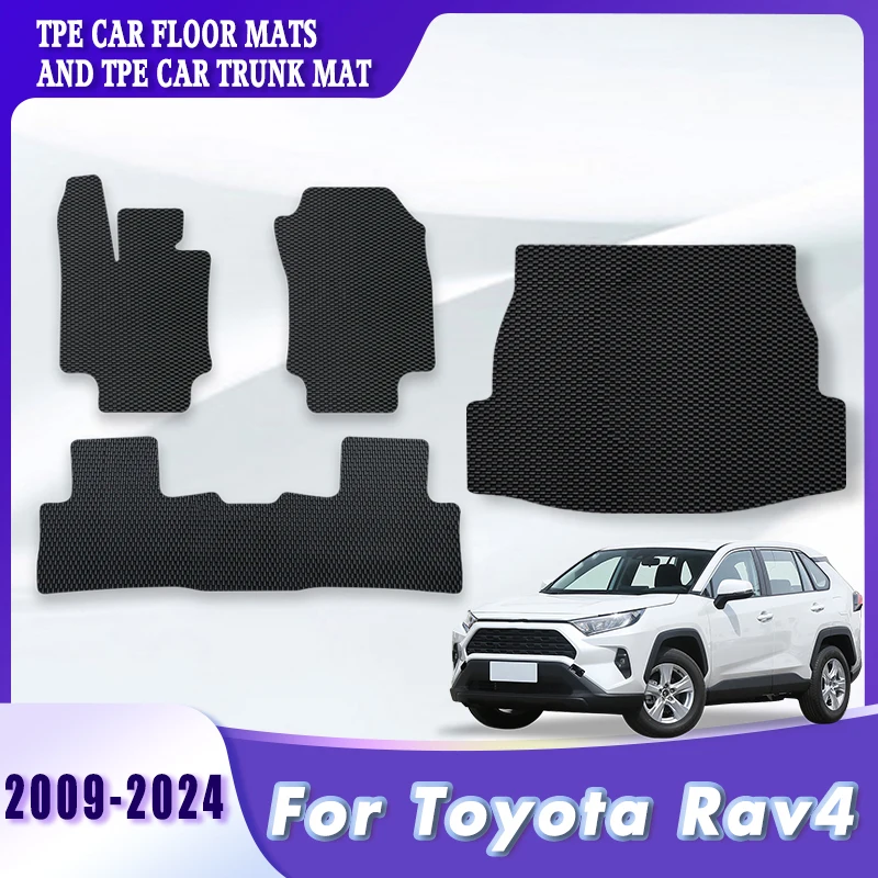 

Автомобильные коврики TPE, коврики в багажник для Toyota Rav4 2024 2023 2022 2021 2020 2019 2018 2017 2016 2015 2014-2009, автоаксессуары