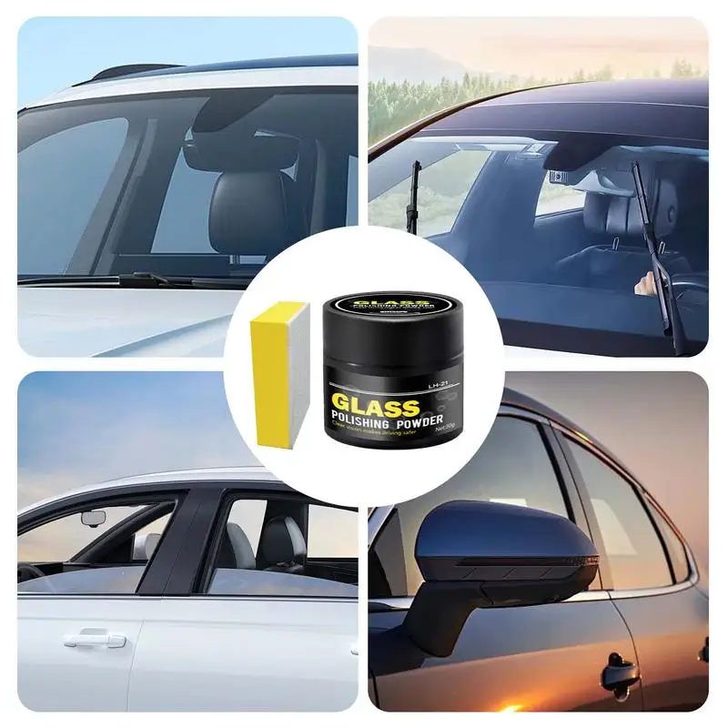 Glass Polishing Compound Powder Detergent Glasses Scratch Remover Window Cleaner Car Glass Cleaning Powder Safe Windshield