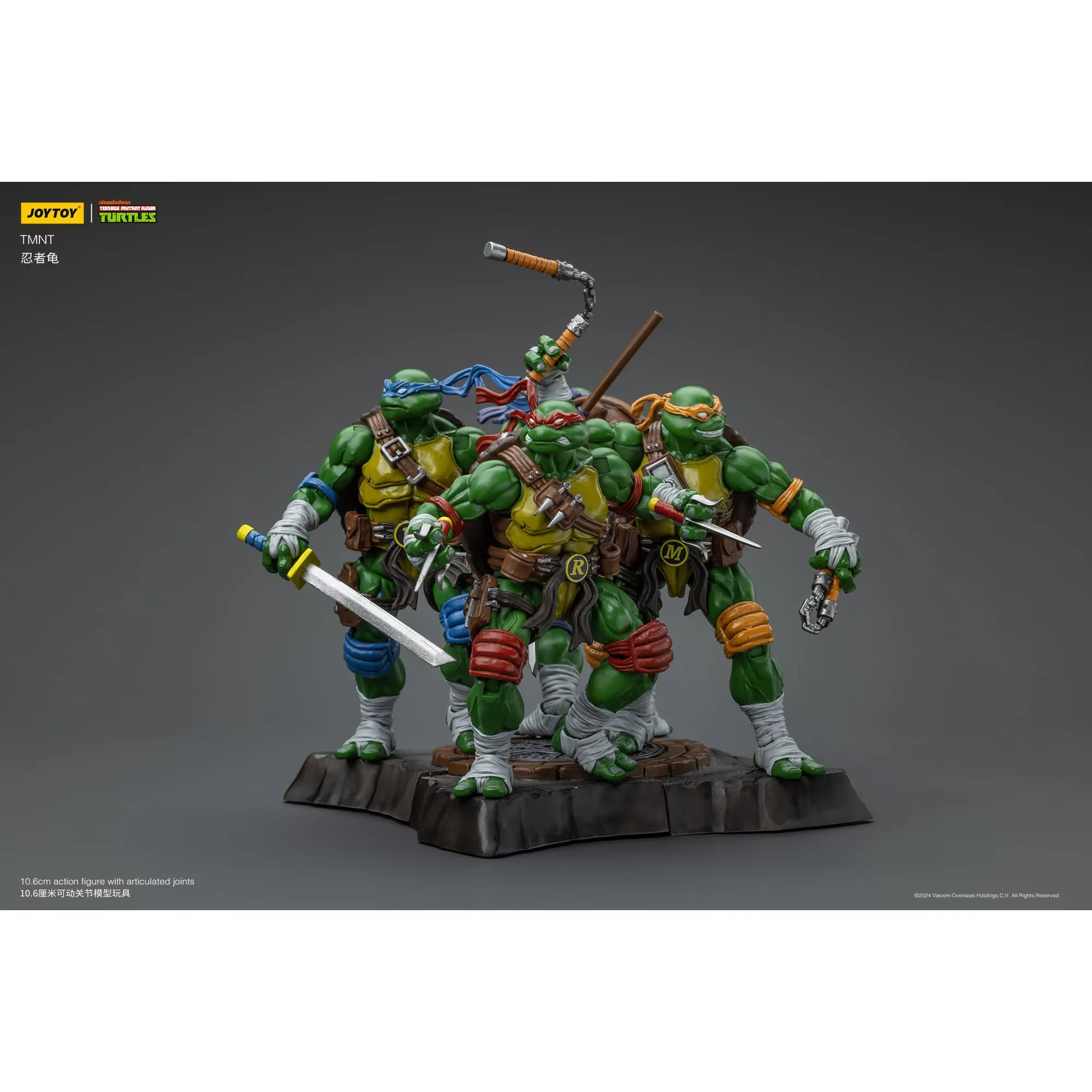 NA STANIE JOYTOY Wojownicze Żółwie Ninja 1/18 Figurka Akcji Michelangelo Donatello Leonardo Model Lalka Kolekcjonerska Zabawka na Biurko Prezent