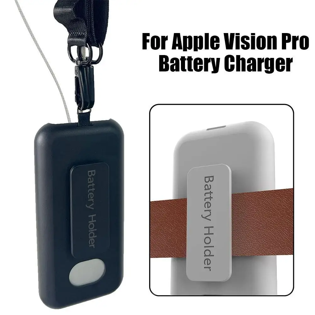 Batterij Houder Voor Apple Vision Pro Vr Accessoire Batterij Draagtas Met Achterkant Clip Riem Lanyard Apple Vr Batterij Pack