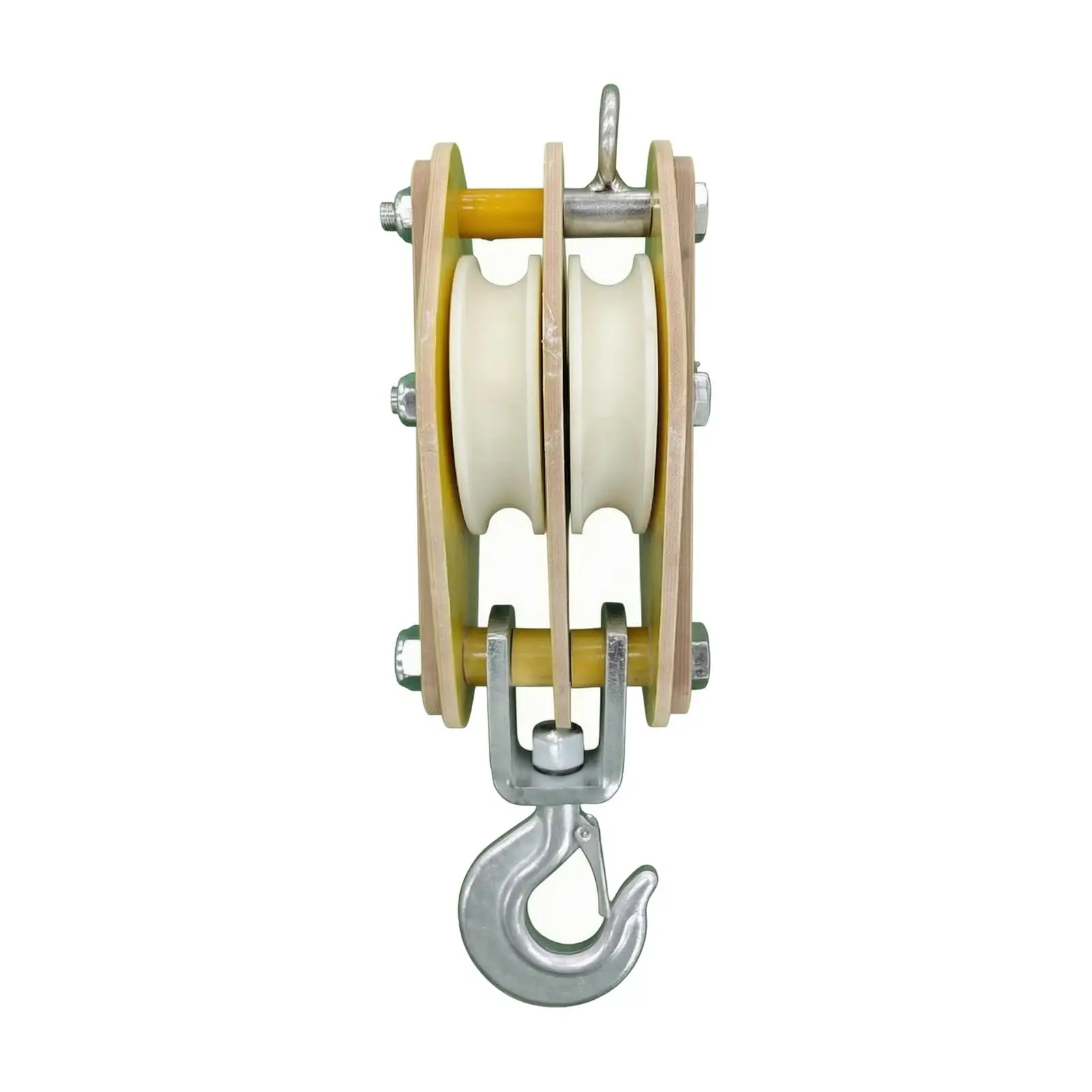 Heavy Duty Insulated Cable Pulley Block with Nylon Grooved Wheel for Wire Routing Lifting and Construction Pulling
