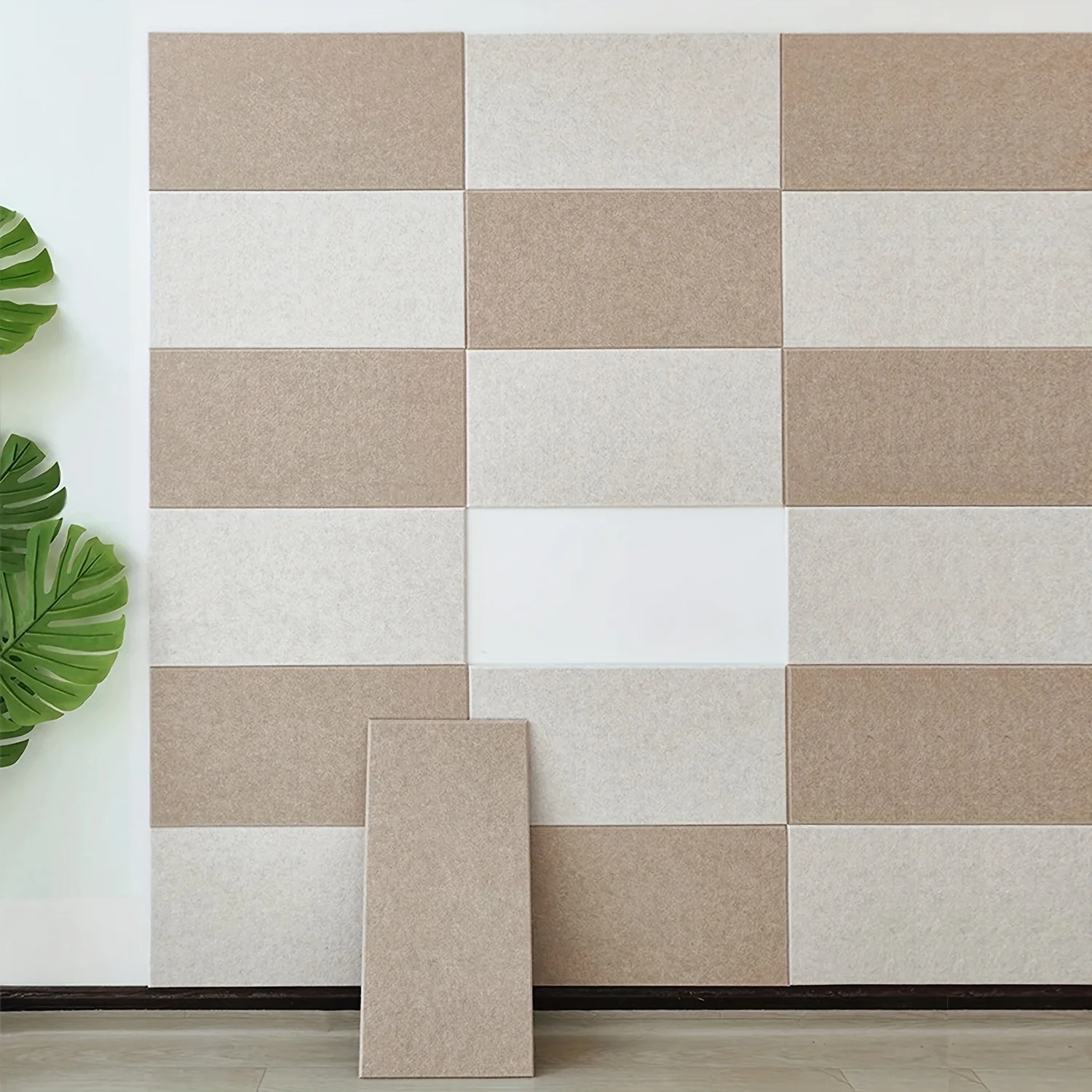 6PCS Large Sound Absorbing Acoustic Wall Panel Decorative for Home Ceiling Decor Soundproof Felt Wall Tiles Cork Bulletin Board