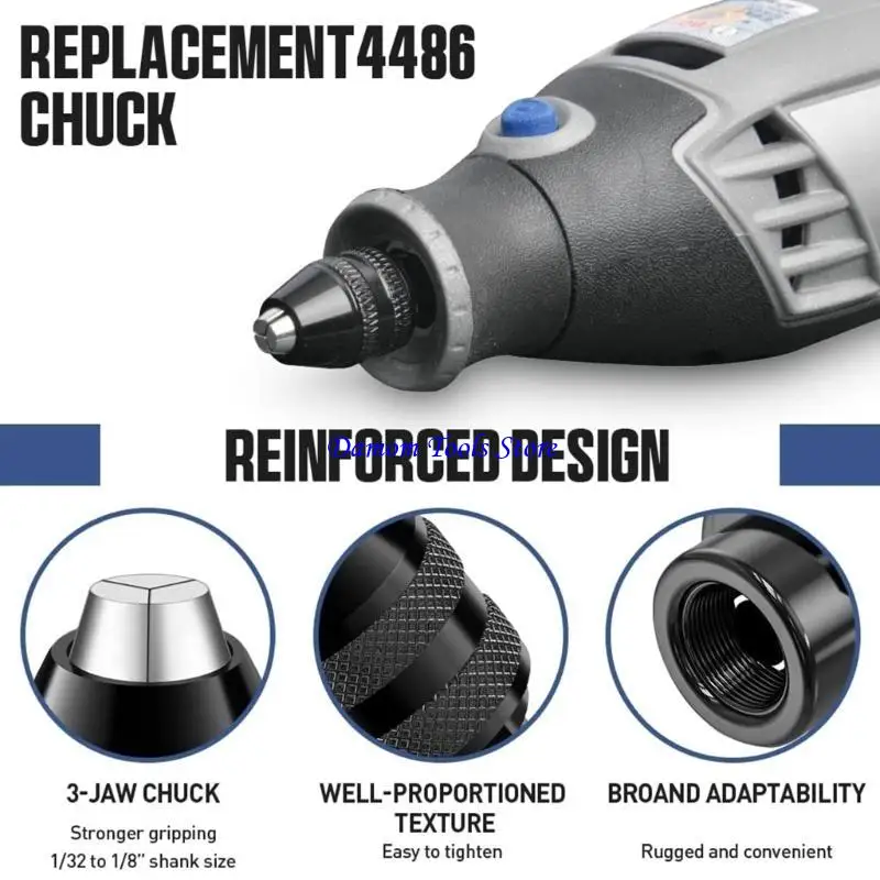 57Be 15pcs 1/32 "a 1/8" 4486 Drill Keyless Bitless Gask Shank Drill Chuck Collet Set per l'adattatore a cambio rapido rotante