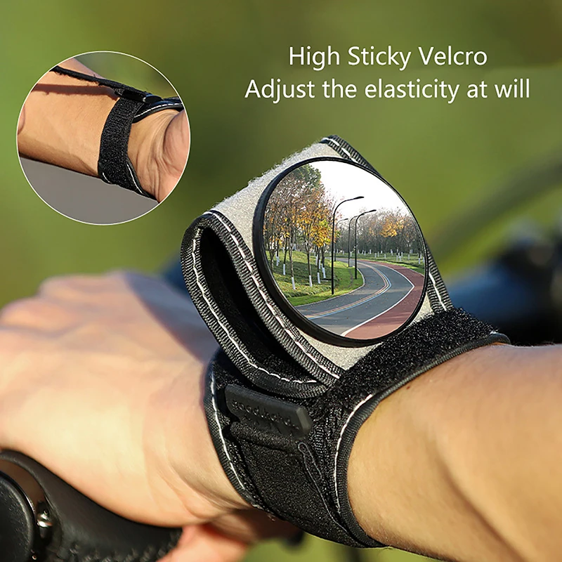 Handworn Bicycle Rearview Mirror Convex Mirror Lightweight Wrist Rearview Mirror Riding Equipment