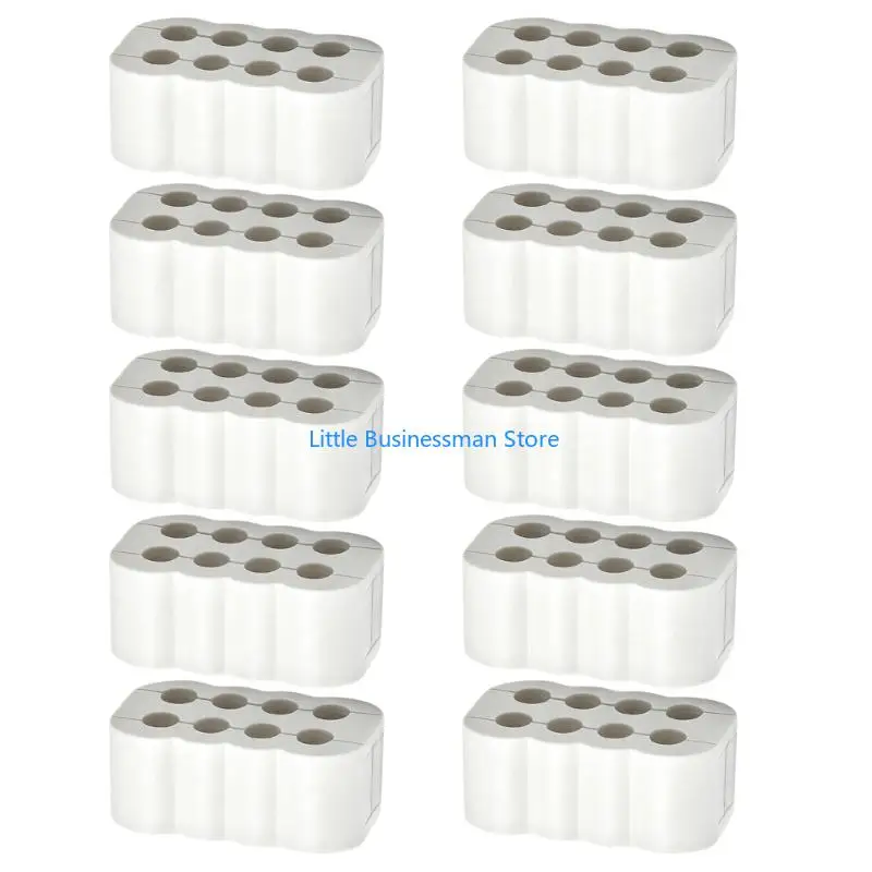 Set mit 8-poligen PC-Kabelführungsklammern, zusammensteckbaren Kabelführungshaltern aus ABS, 10er-Pack für saubereres – Detail 3