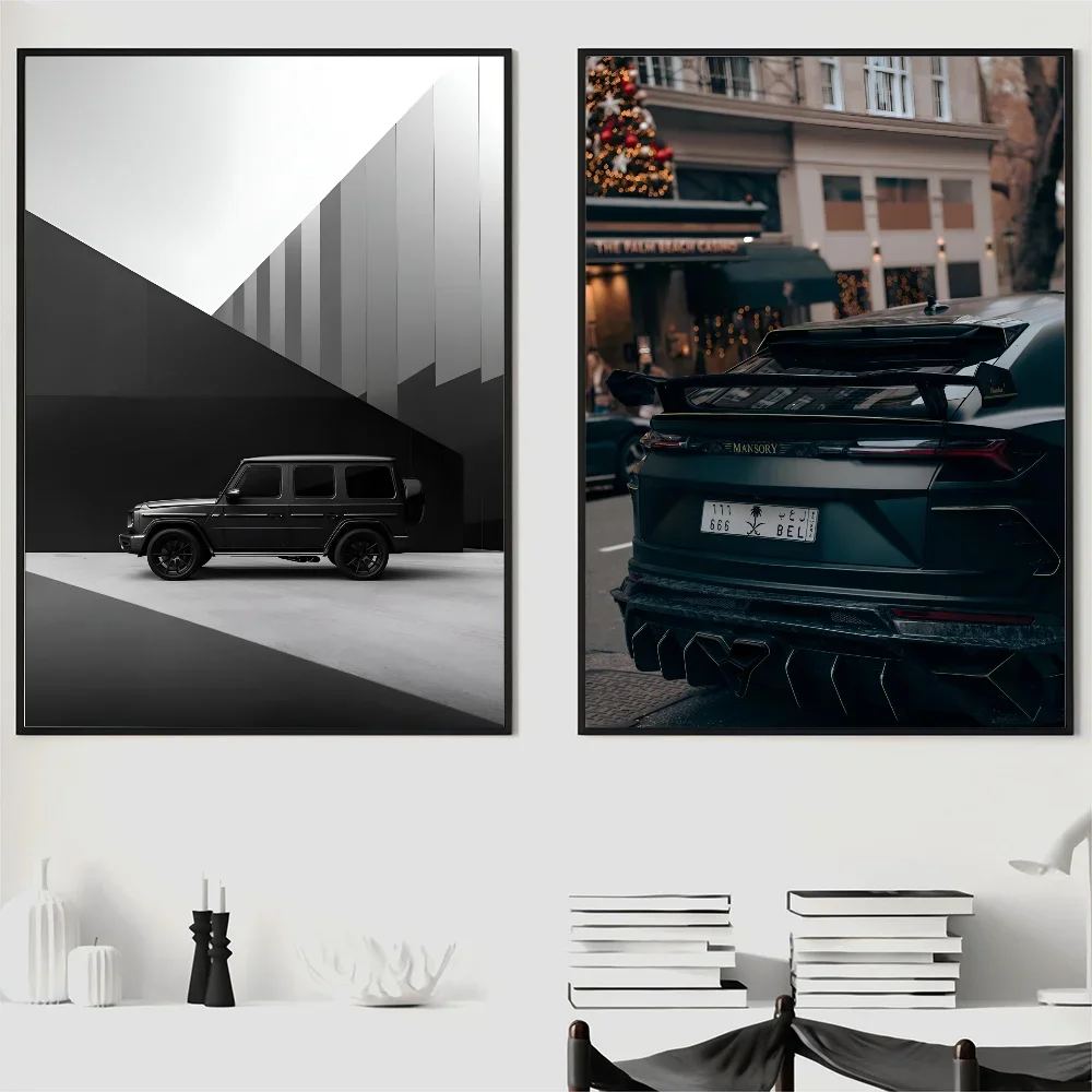 لوحة فنية جدارية فاخرة للسيارة الخارقة من فئة G، ملصق مطبوع على القماش عالي الدقة، مناسبة للمنزل، غرفة المعيشة، المرآب، لوحة تزيين المكتب #5