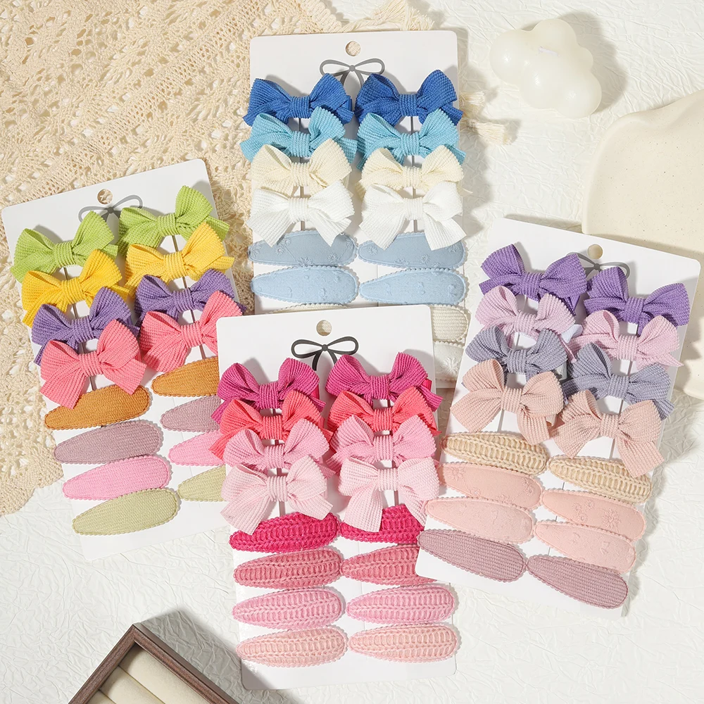 1 Juego de Pinzas para el Cabello con Lazo de Tela Estampada, Pinzas BB con Forma de Gota de Agua, Pinzas para el Cabello Recomendadas como Regalo para Niños, Accesorio Diario para el Cabello