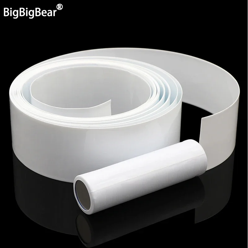 18650 PVC Heat Shrink Tube Battery Pack White Width 29.5mm~250mm Insulated Protection Film Wrap lithium Case Cable Sleeve