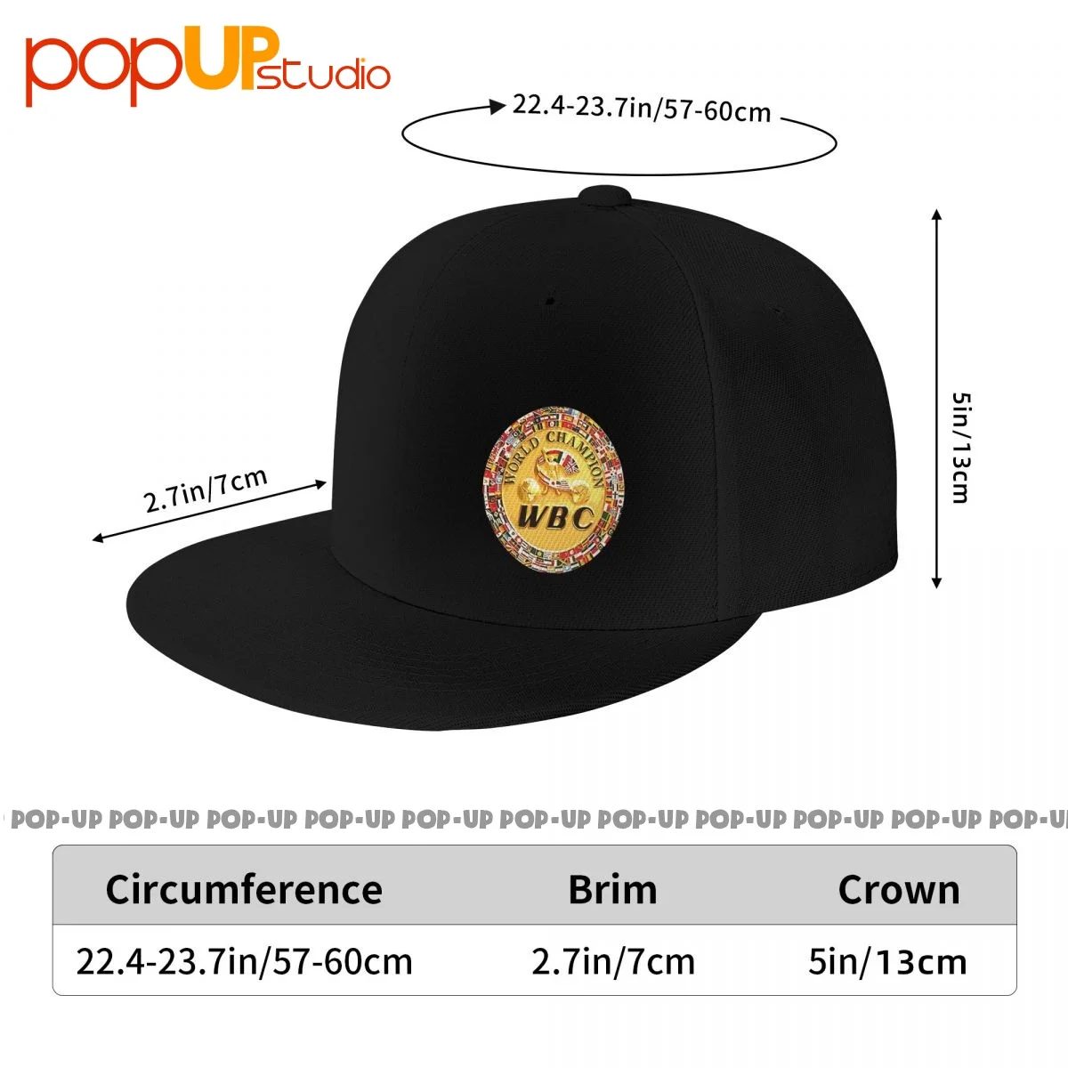 Print Wbc Boxing Championship Snapback Cap Outdoor Best Seller Baseball Caps